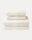 Diamond weave Cream color towel