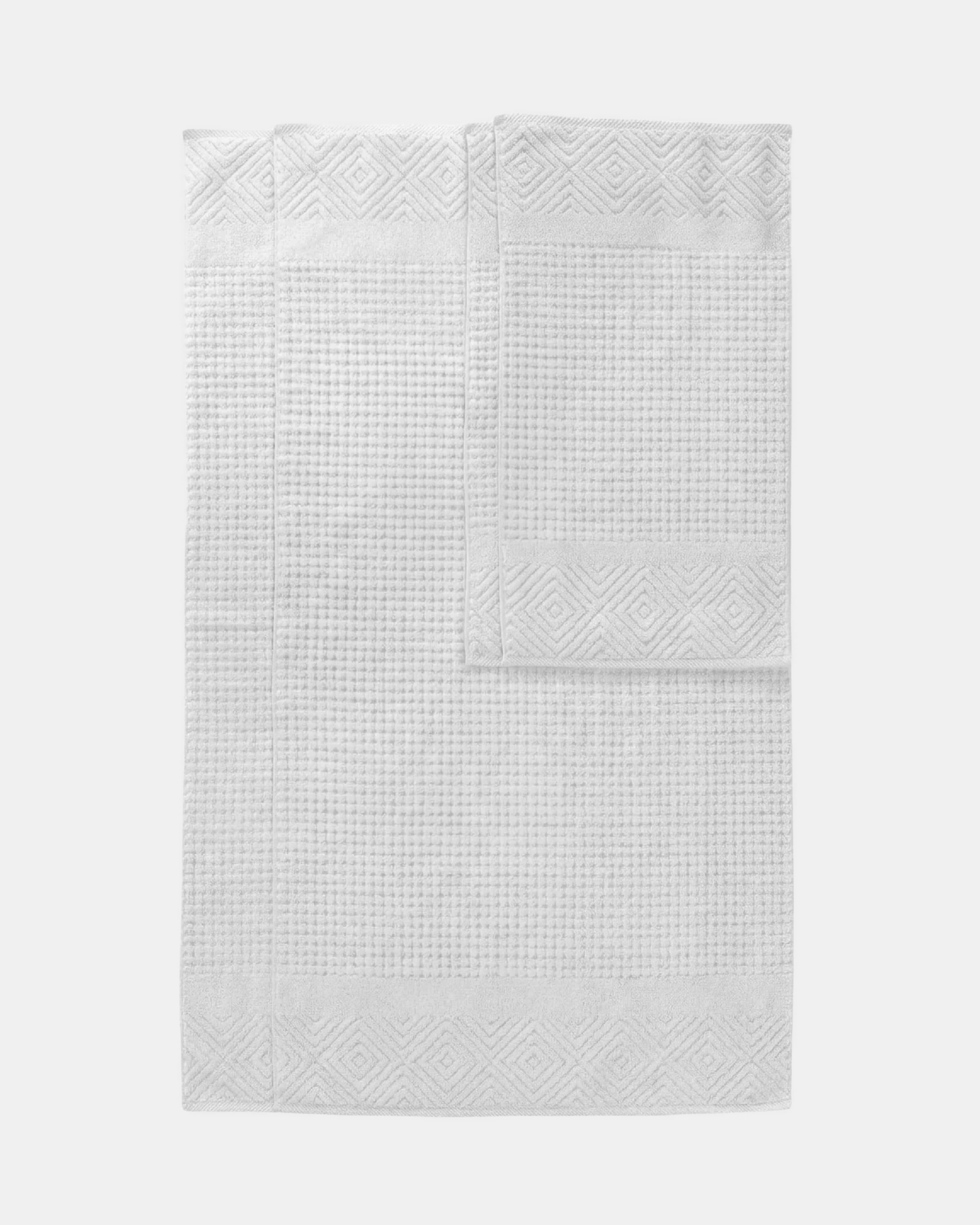 Diamond weave bright white color towel
