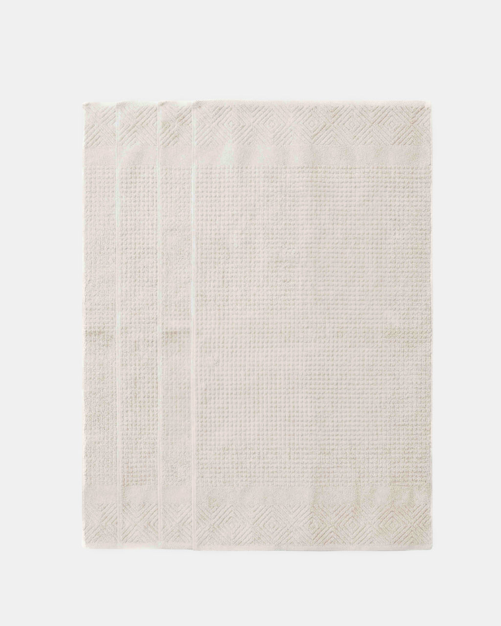 Diamond weave Cream color towel