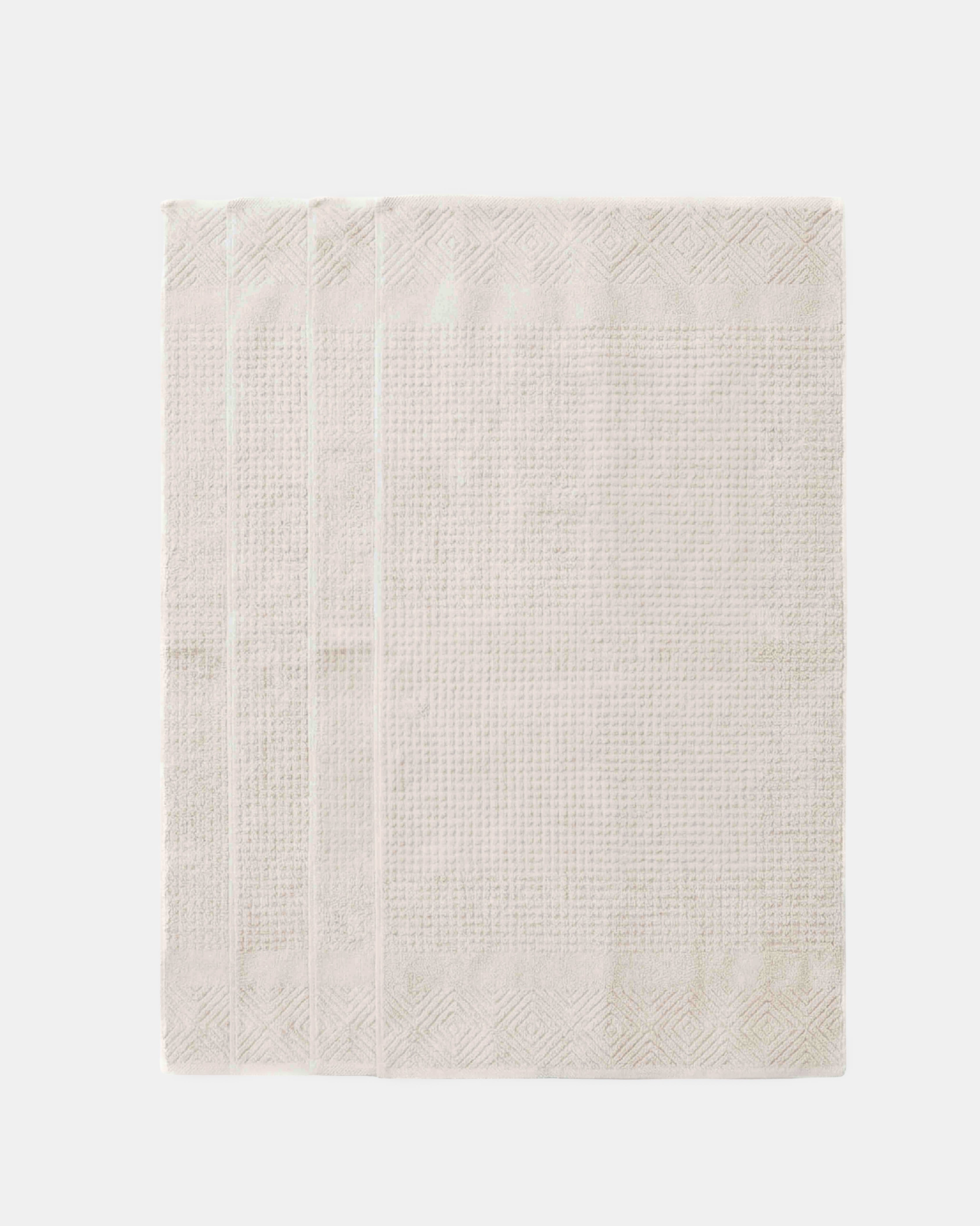 Diamond weave Cream color towel