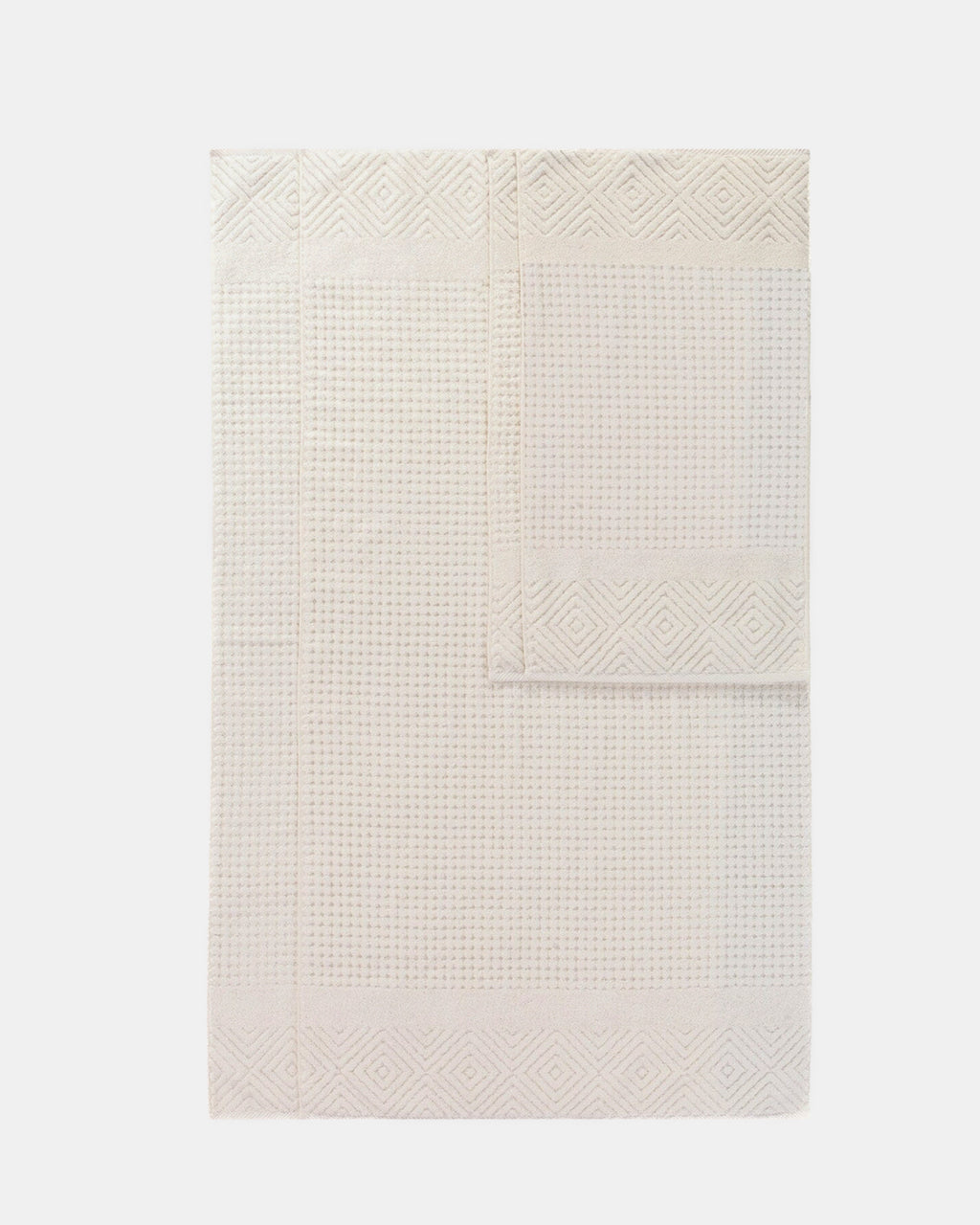 Diamond weave Cream color towel