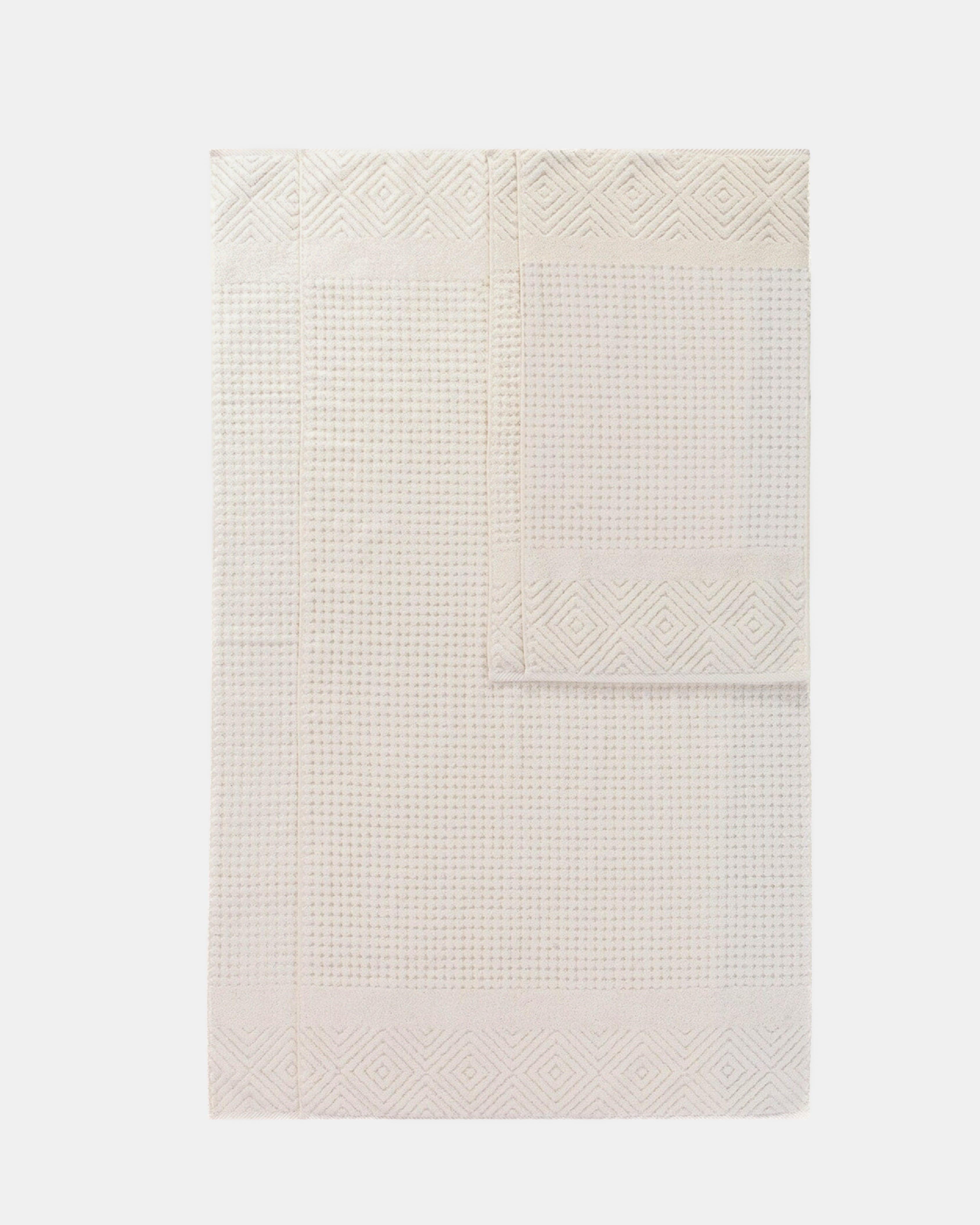 Diamond weave Cream color towel