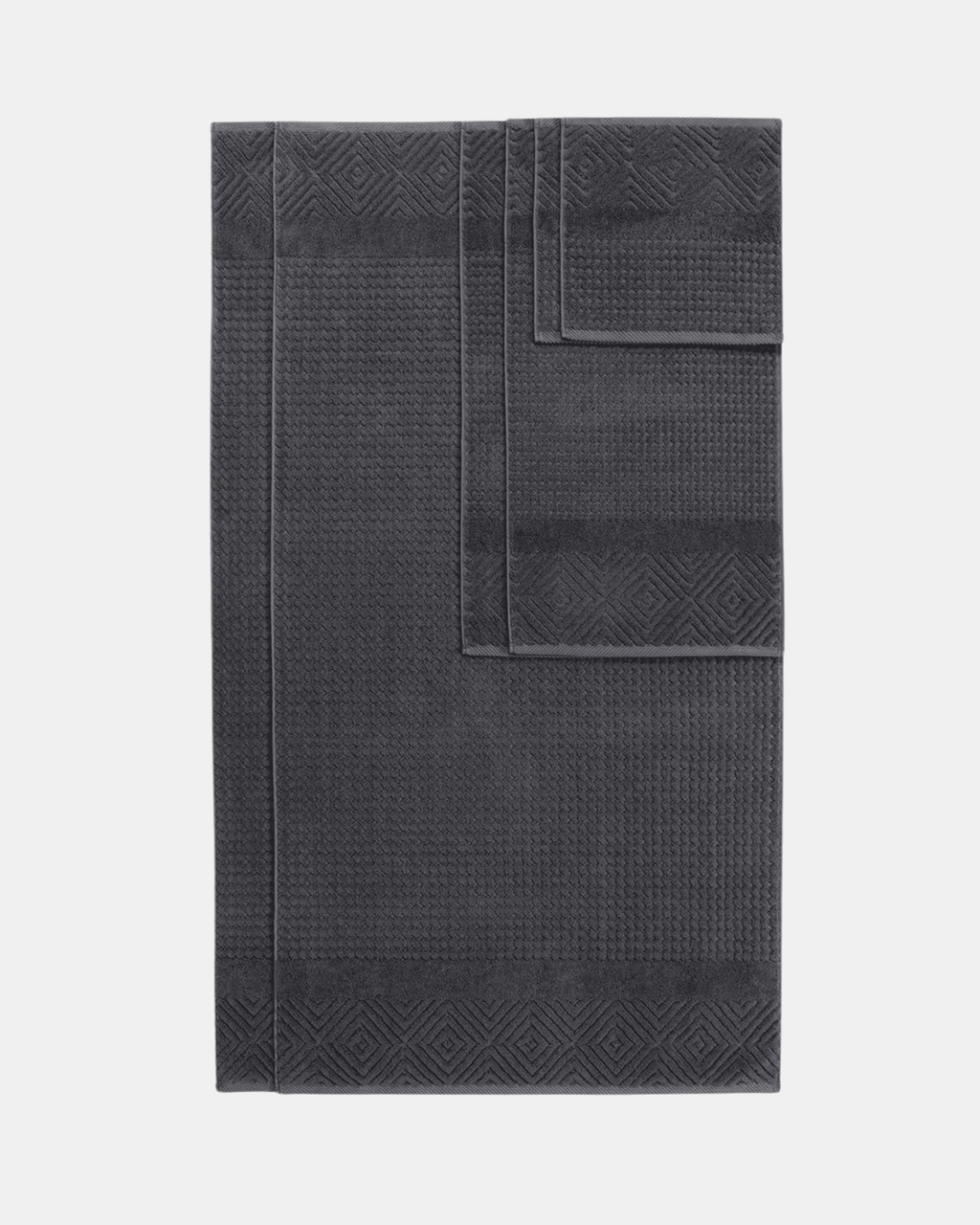 Diamond weave Charcoal color towel