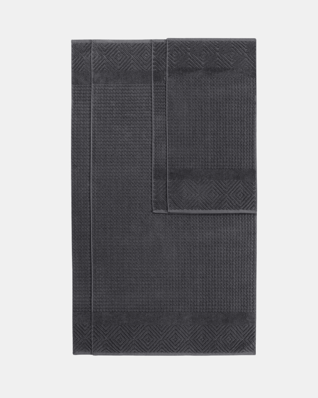 Diamond weave Charcoal color towel