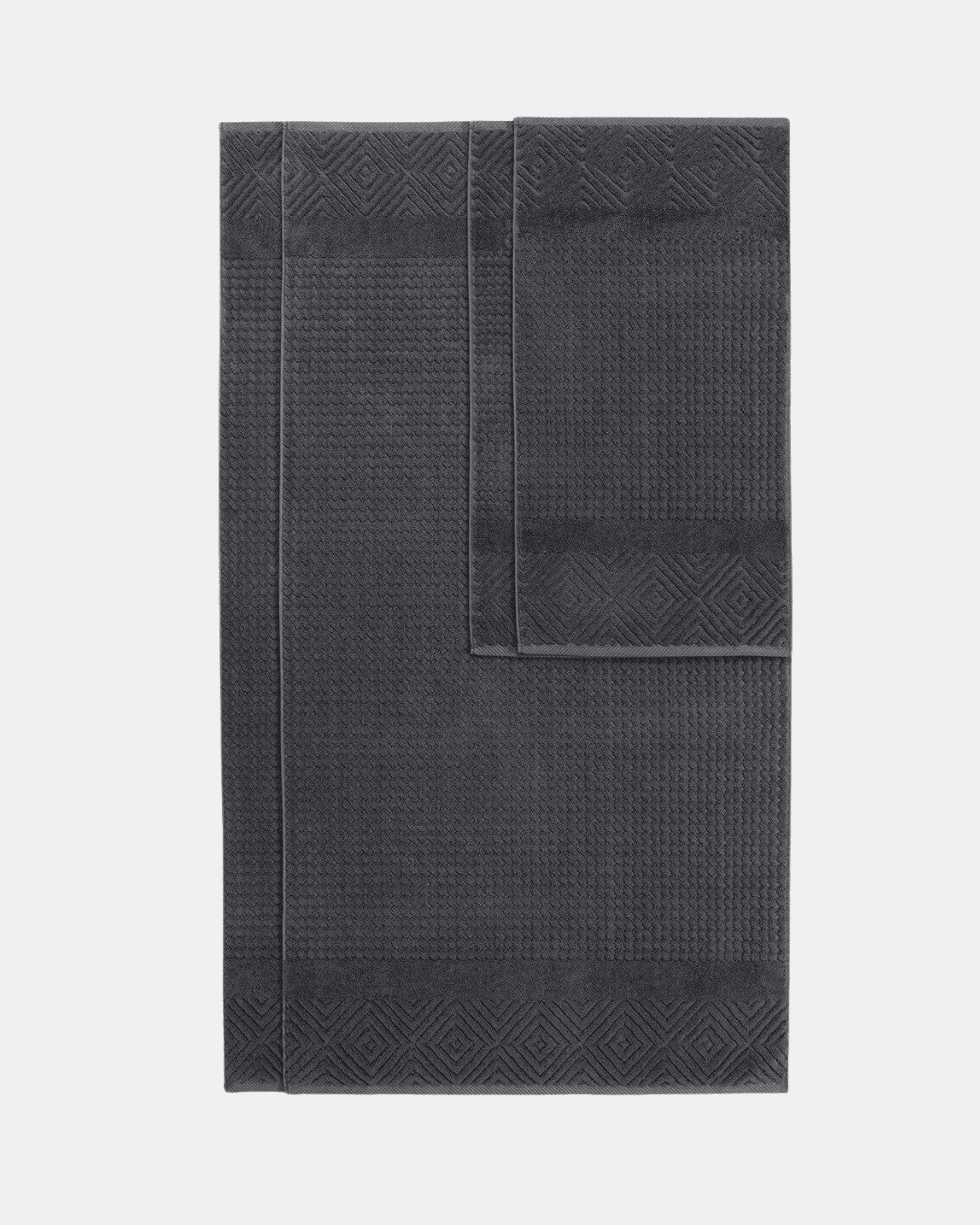 Diamond weave Charcoal color towel