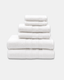 Zero-Twist Cloud Weave Triple Stripes Towel Set - White