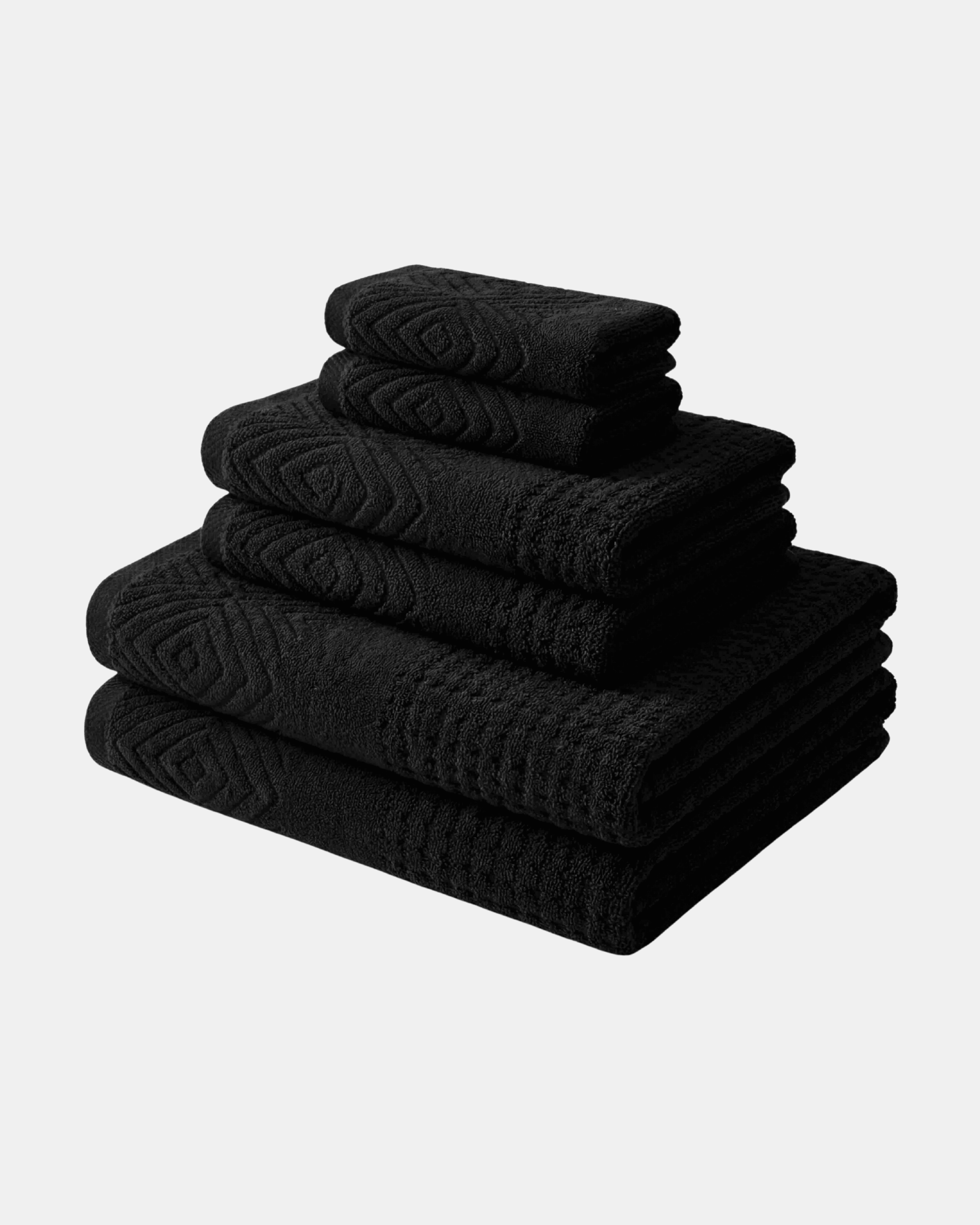 Diamond weave Black color towel