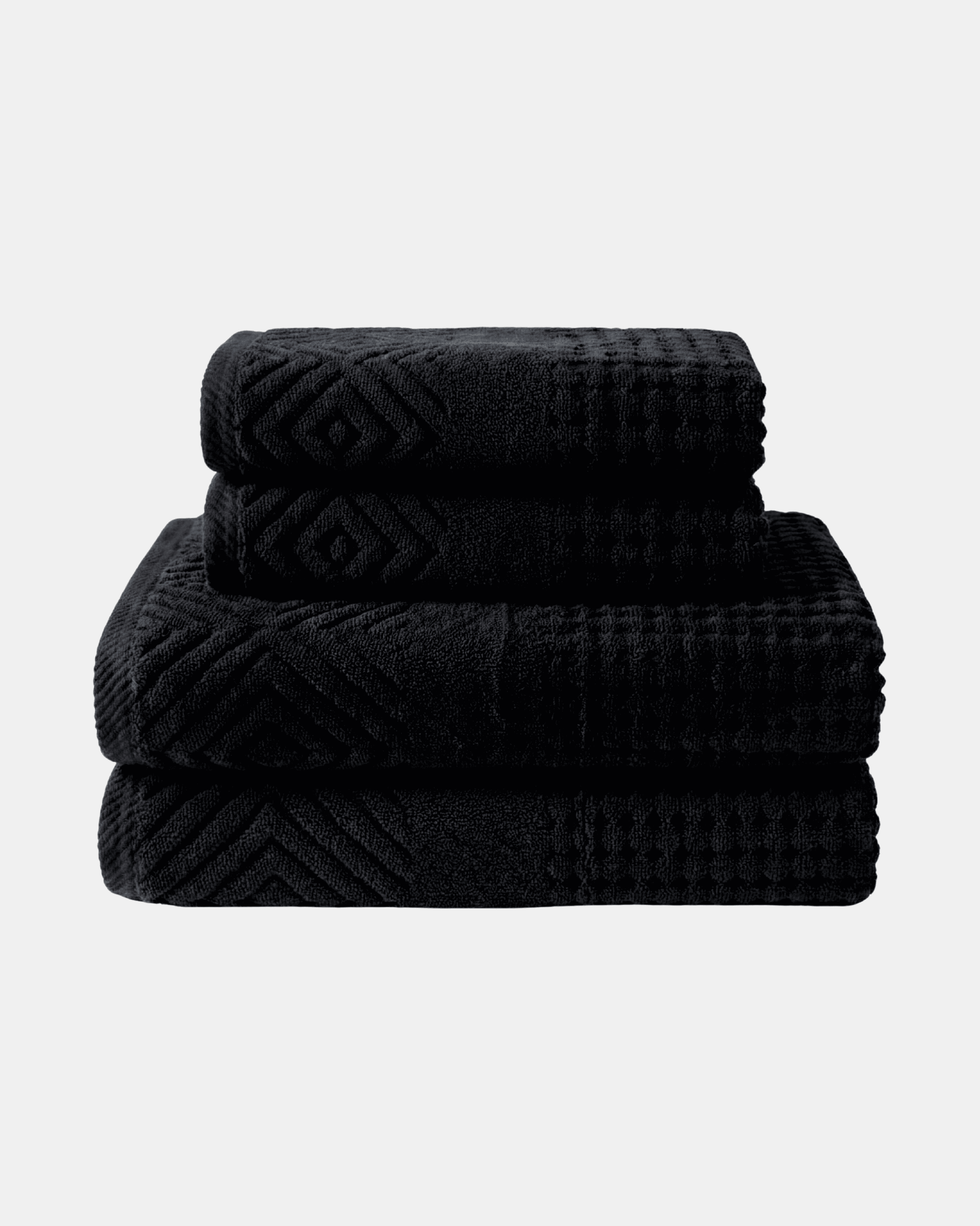 Diamond weave Black color towel