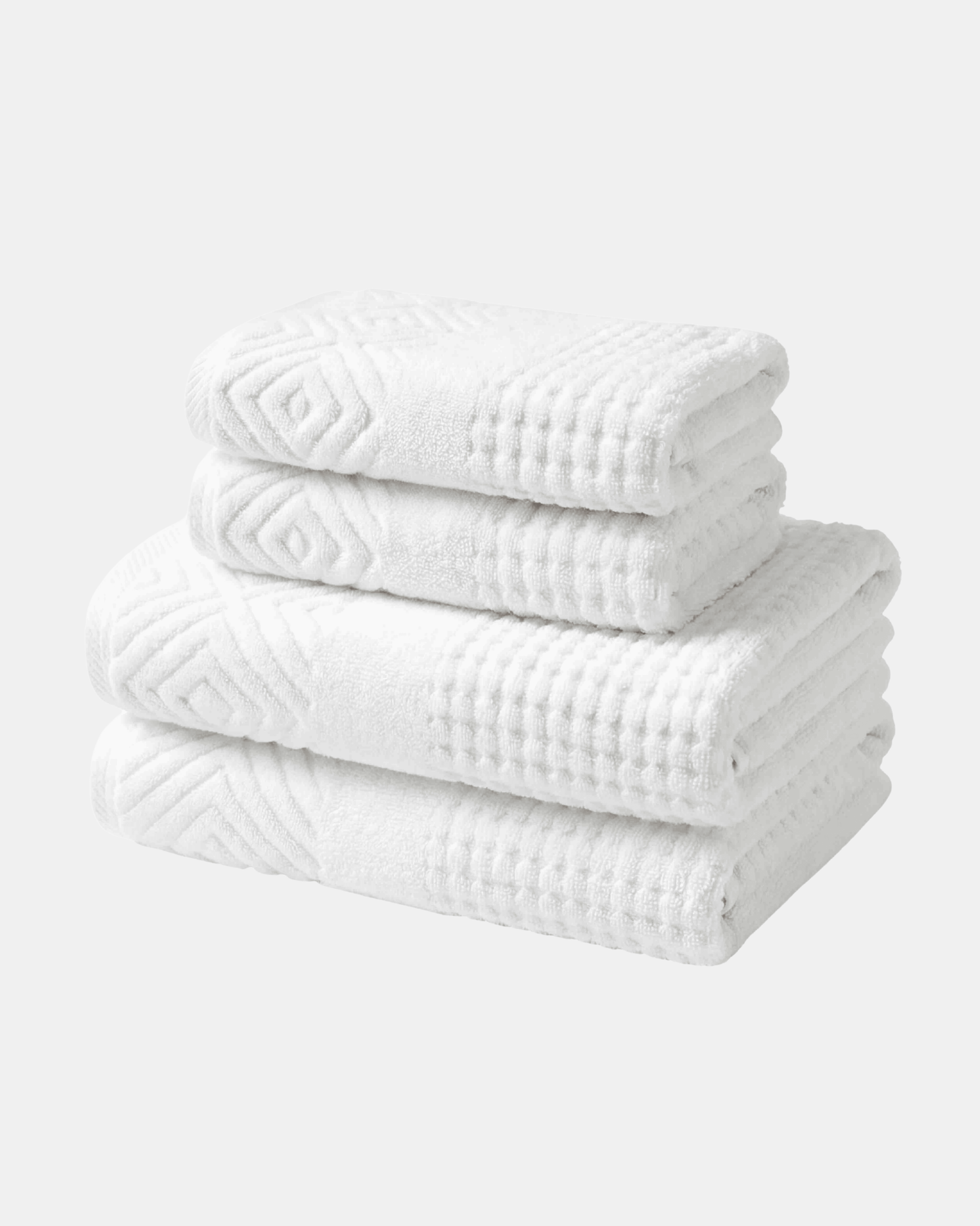 Diamond weave white color towel