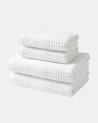 Diamond weave Bright White color towel