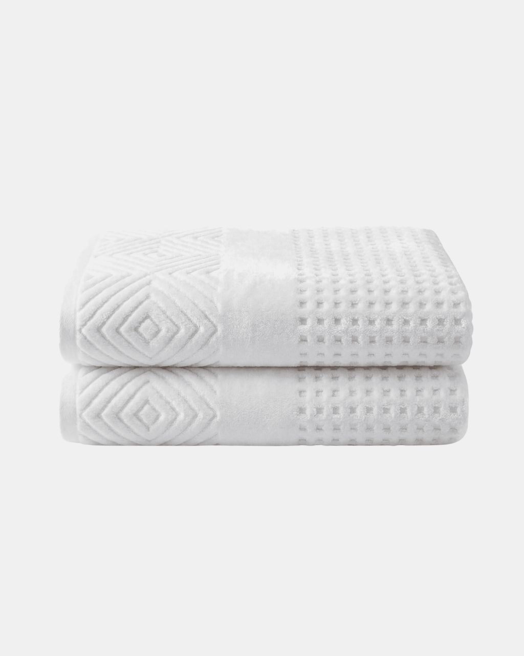 Diamond weave bright white color towel
