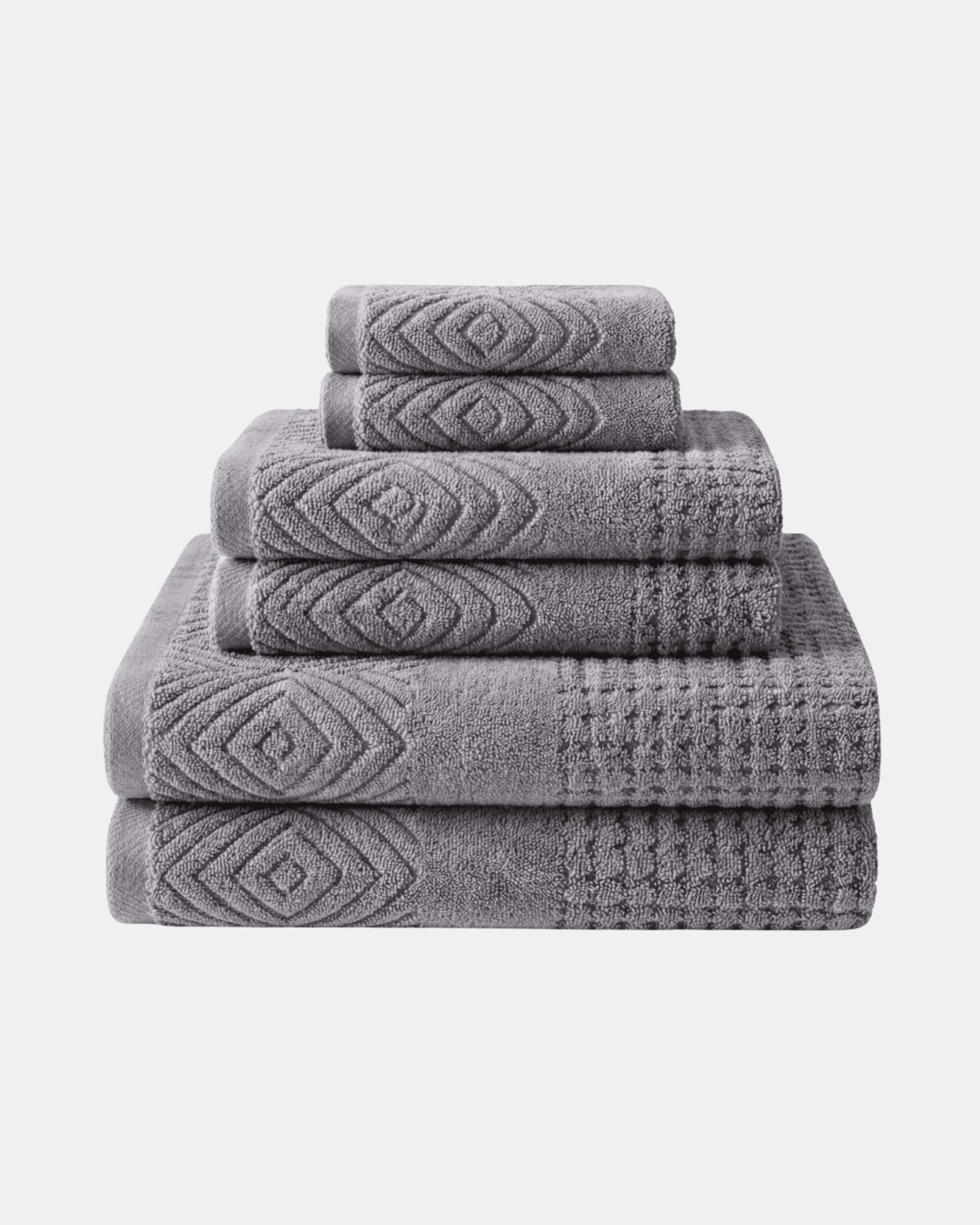 Diamond weave Cathedral Gray color towel Main image