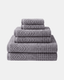 Diamond weave Cathedral Gray color towel
