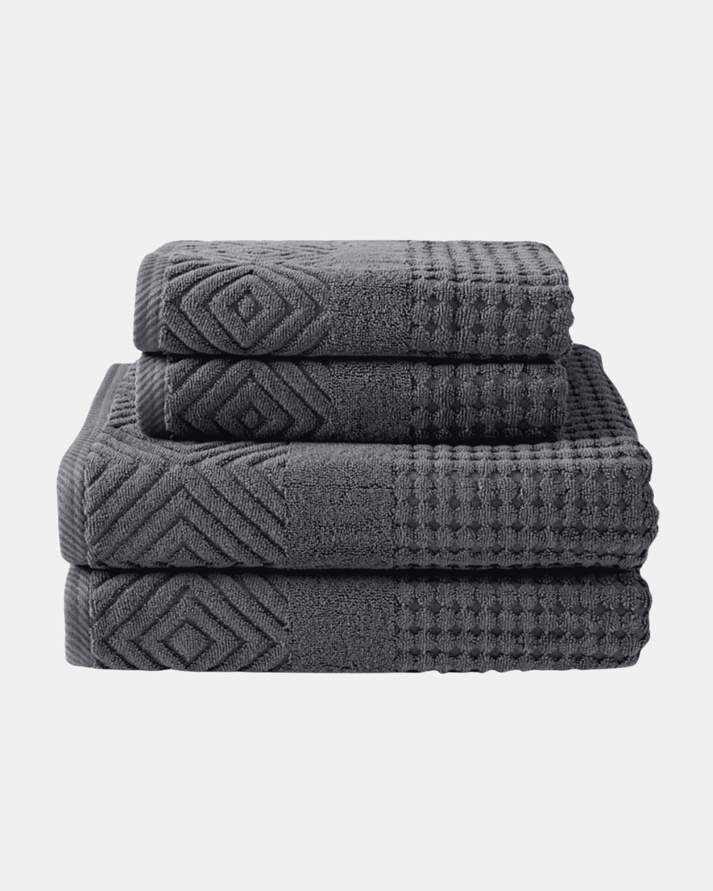 Diamond weave Charcoal color towel