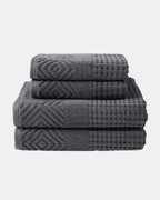 Diamond weave Charcoal color towel