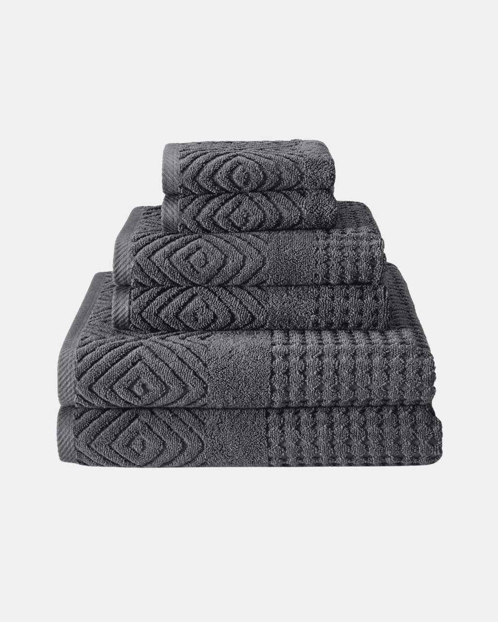 Diamond weave Characoal color towel