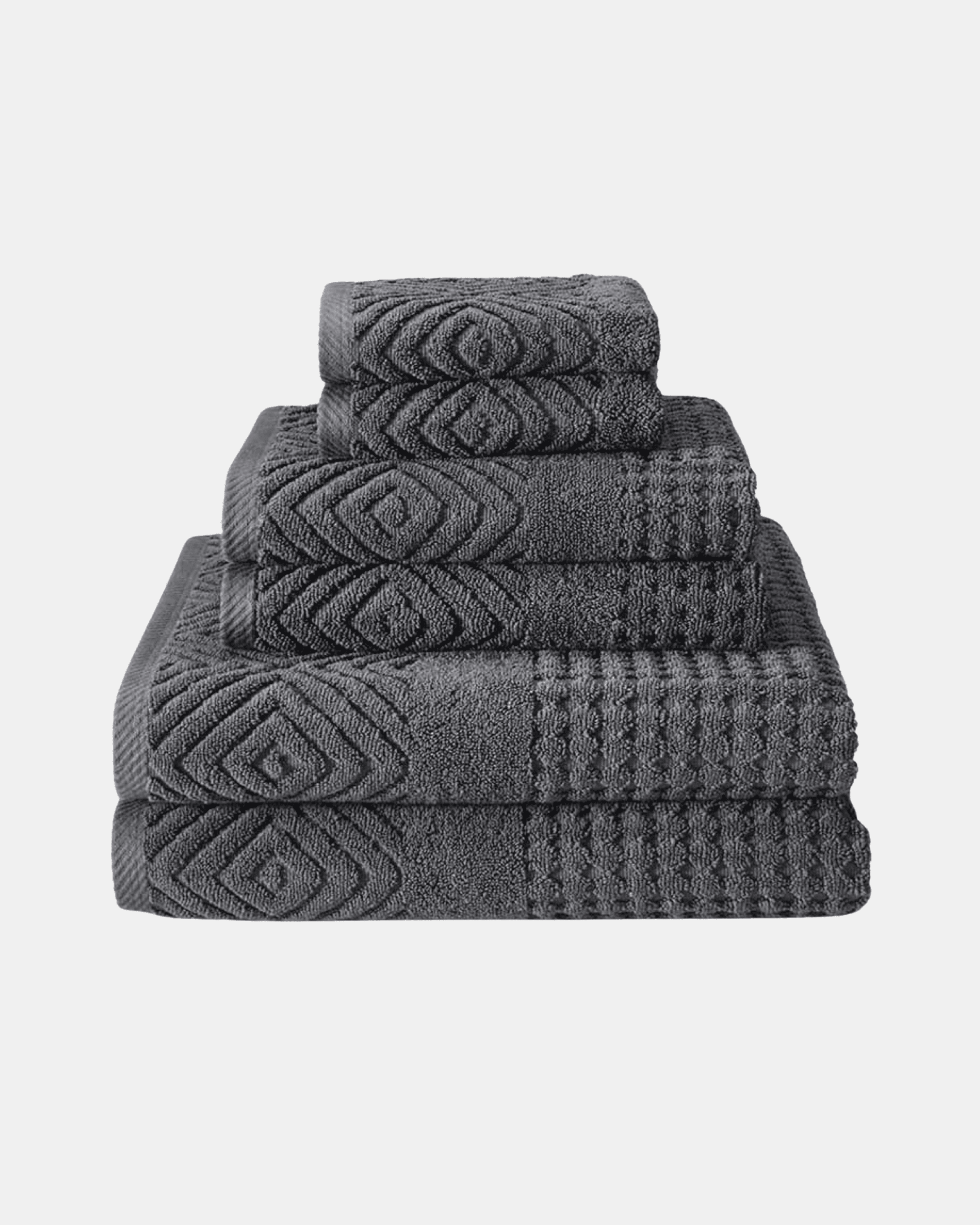 Diamond weave Charcoal color towel