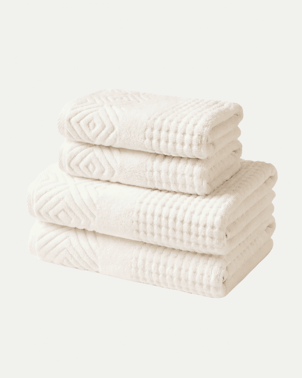 Diamond weave Cream color towel