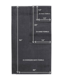 Texere 100% Organic Cotton Diamond Jacquard Towel Set - Black