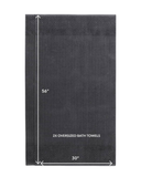 Texere 100% Organic Cotton Diamond Jacquard Towel Set - Black