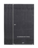 Texere 100% Organic Cotton Diamond Jacquard Towel Set - Black