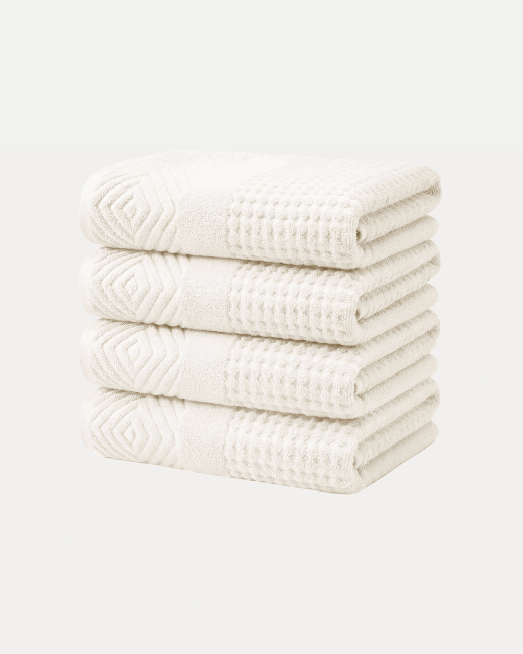 Diamond weave Cream color towel