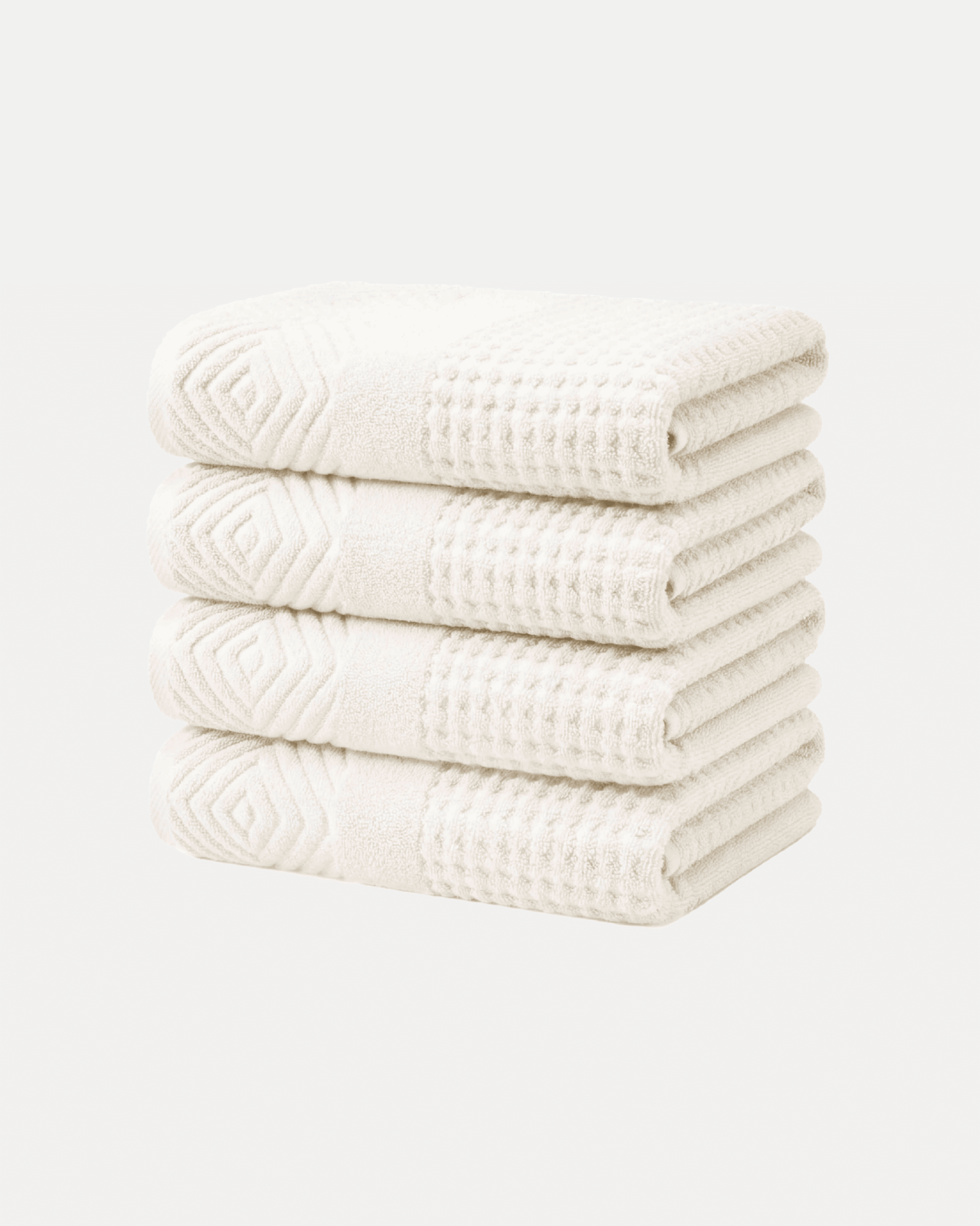 Diamond weave Cream color towel