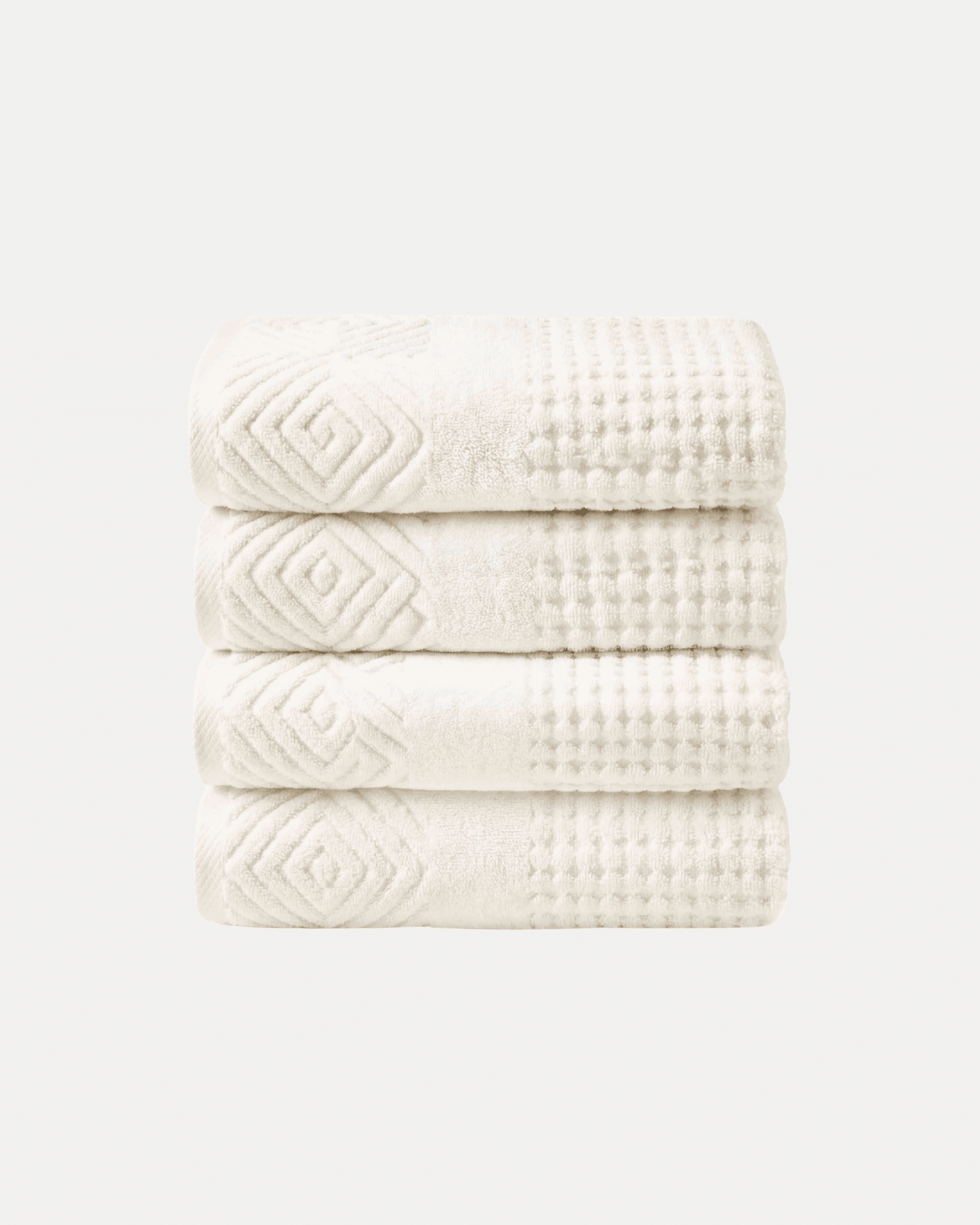 Diamond weave Cream color towel