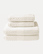 Diamond weave Cream color towel