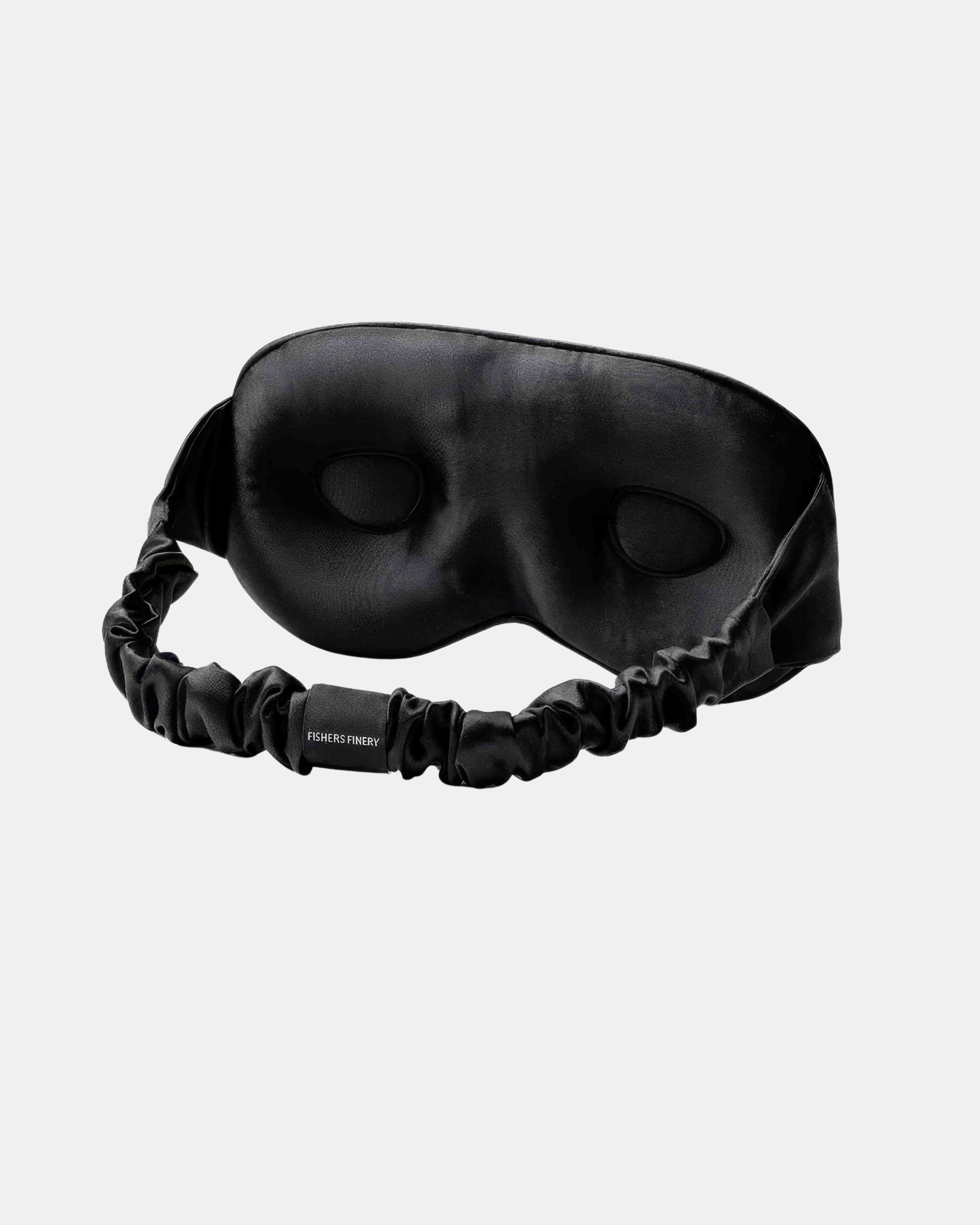 100% Organic Mulberry Silk Contoured Sleep Mask Black Secondary image