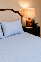 Luxury Reserve Cotton Bed Sheet Set T-300 Sateen Striped Collection | Warm Ivory