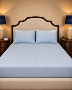 Luxury Reserve Cotton Bed Sheet Set T-300 Sateen Striped Collection | Warm Ivory