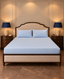 Luxury Reserve Cotton Bed Sheet Set T-300 Sateen Striped Collection | Frost Blue