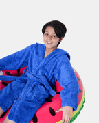 Kid's robe Blue Splash
