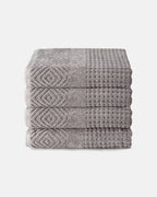 Texere 100% Organic Cotton Diamond Jacquard Towel Set - Cream