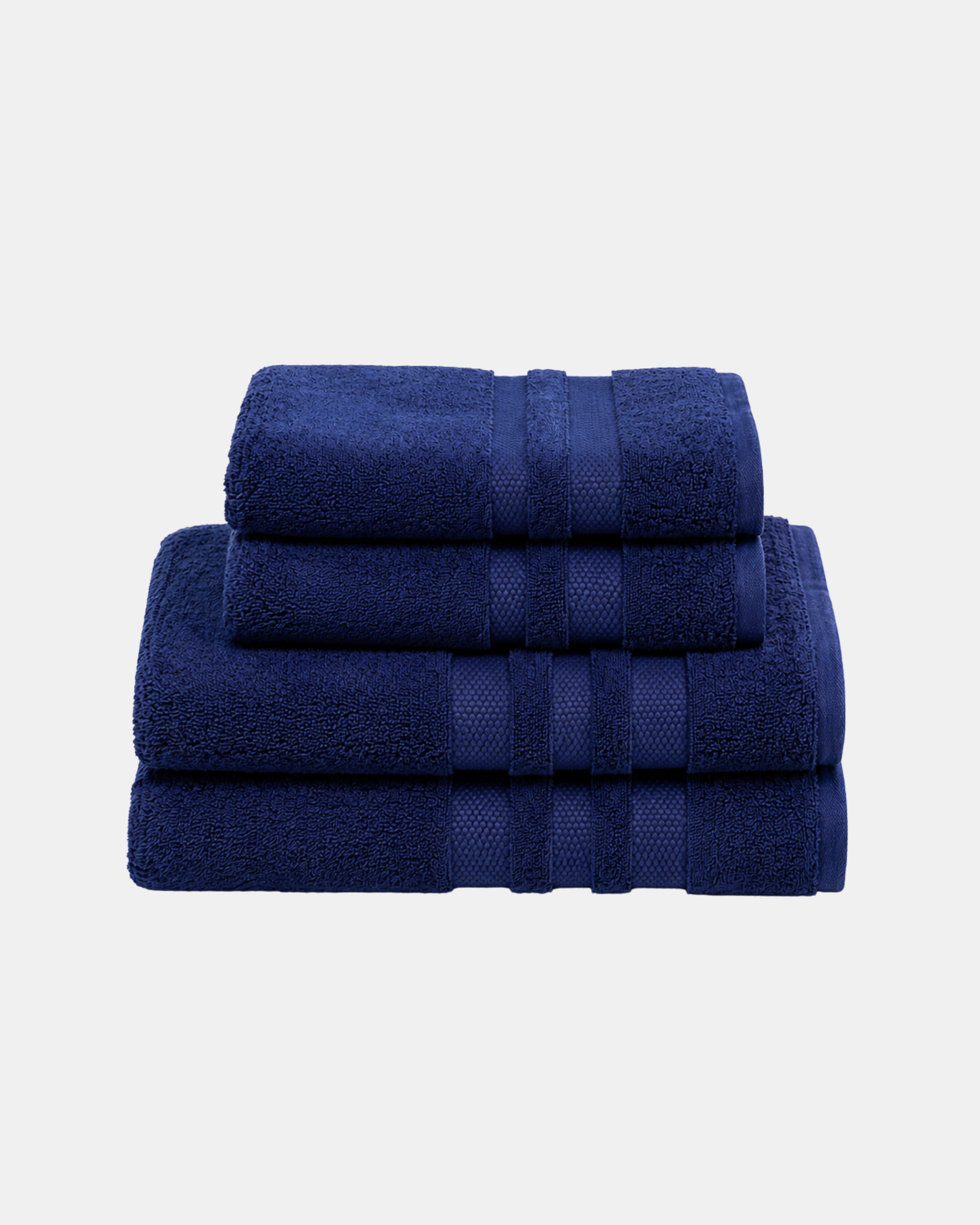 Zero-Twist Cloud Weave Triple Stripes Towel Set - MidNight Blue Secondary image