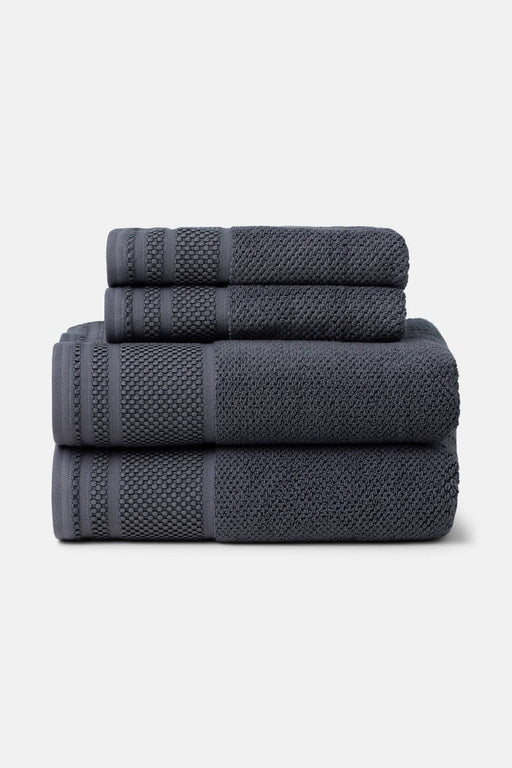 Texere 100% Organic Cotton Rice Weave Towel Set - Charcoal Secondary image