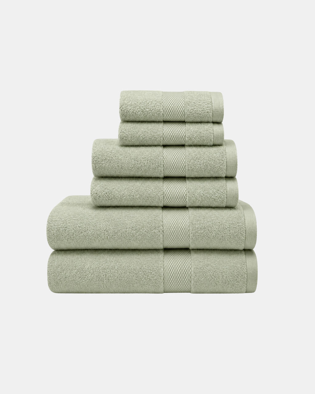 Zero-Twist Cloud Weave Single Stripes Towel Set - White