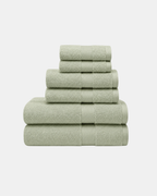 Zero-Twist Cloud Weave Single Stripes Towel Set - White
