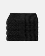Texere 100% Organic Cotton Diamond Jacquard Towel Set - Bright White