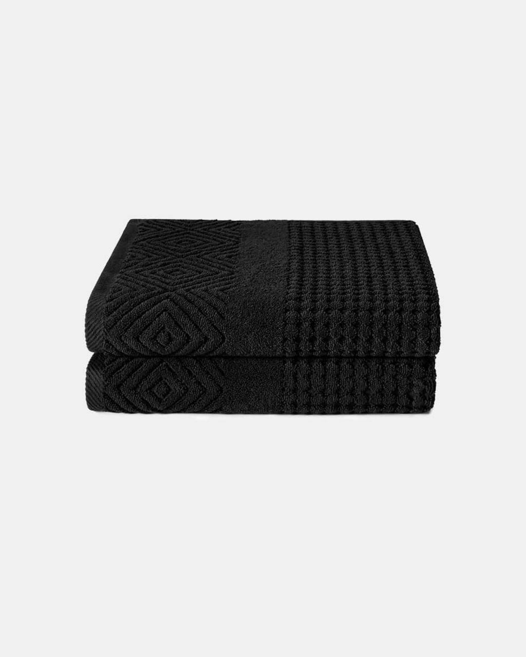 Texere 100% Organic Cotton Diamond Jacquard Towel Set - Oxford Tan