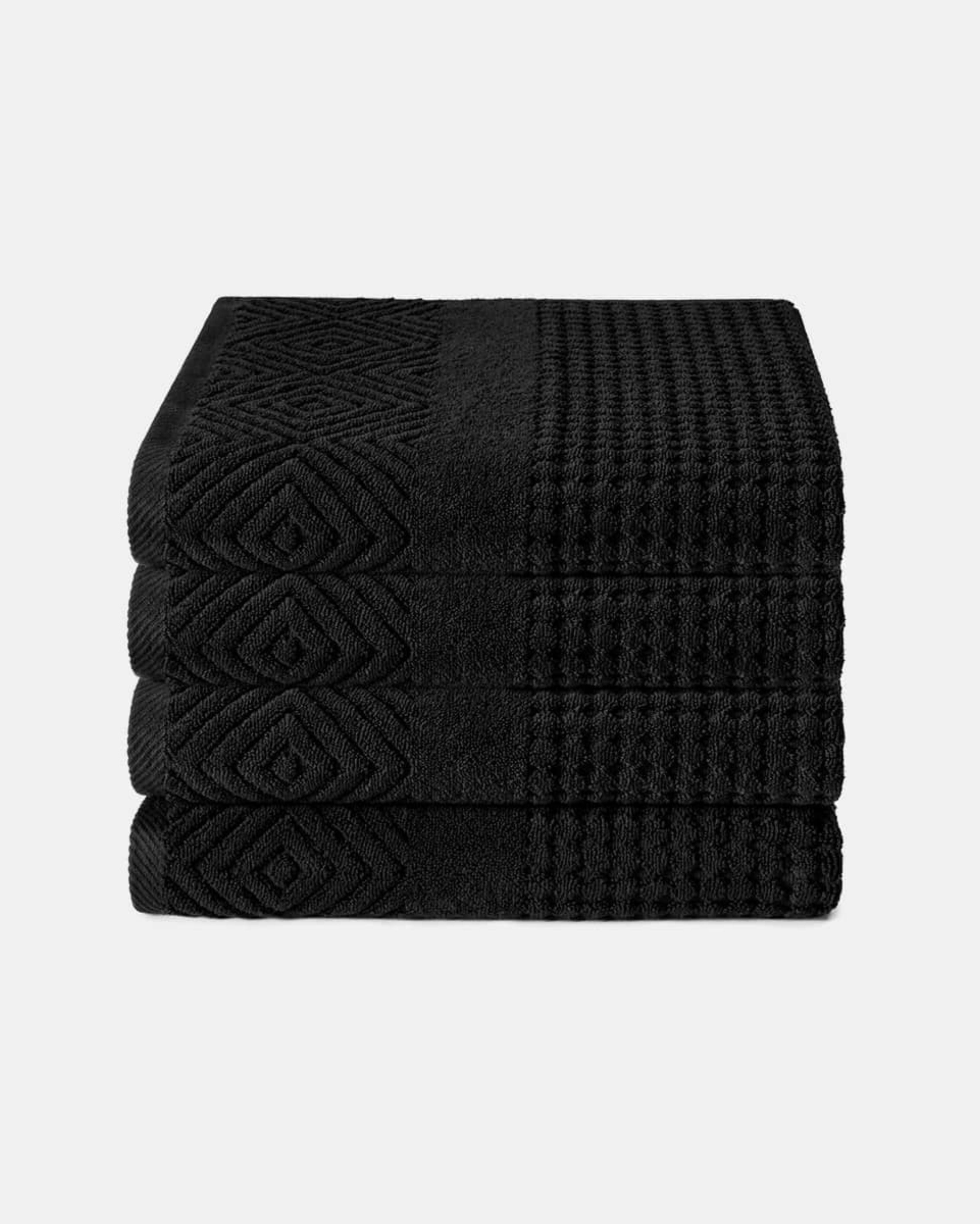 Texere 100% Organic Cotton Diamond Jacquard Towel Set - Cathedral Gray