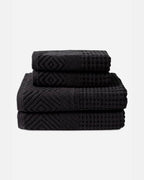 Texere 100% Organic Cotton Diamond Jacquard Towel Set - Cathedral Gray