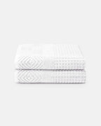 Texere 100% Organic Cotton Diamond Jacquard Towel Set - Black