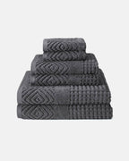 Texere 100% Organic Cotton Diamond Jacquard Towel Set - Cream