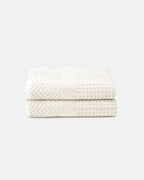 Texere 100% Organic Cotton Diamond Jacquard Towel Set - Black