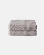Texere 100% Organic Cotton Diamond Jacquard Towel Set - Black