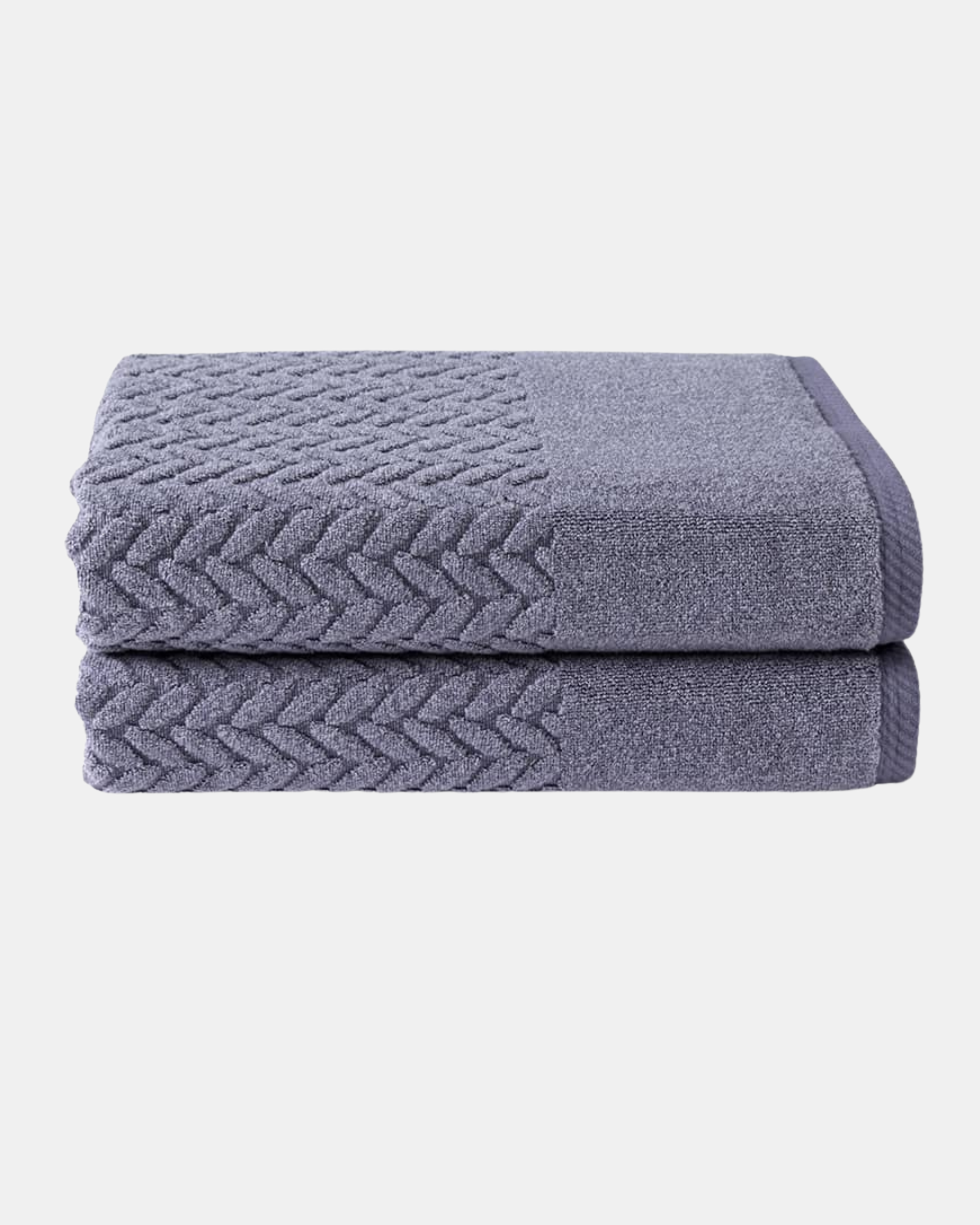 Texere 100% Organic Cotton Cable Knit Jacquard Towel Set - Granite Gray Secondary image