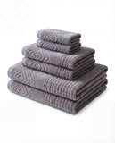 Texere 100% Organic Cotton Diamond Jacquard Towel Set - Cathedral Gray
