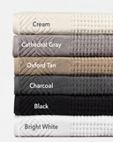 Texere 100% Organic Cotton Diamond Jacquard Towel Set - Black